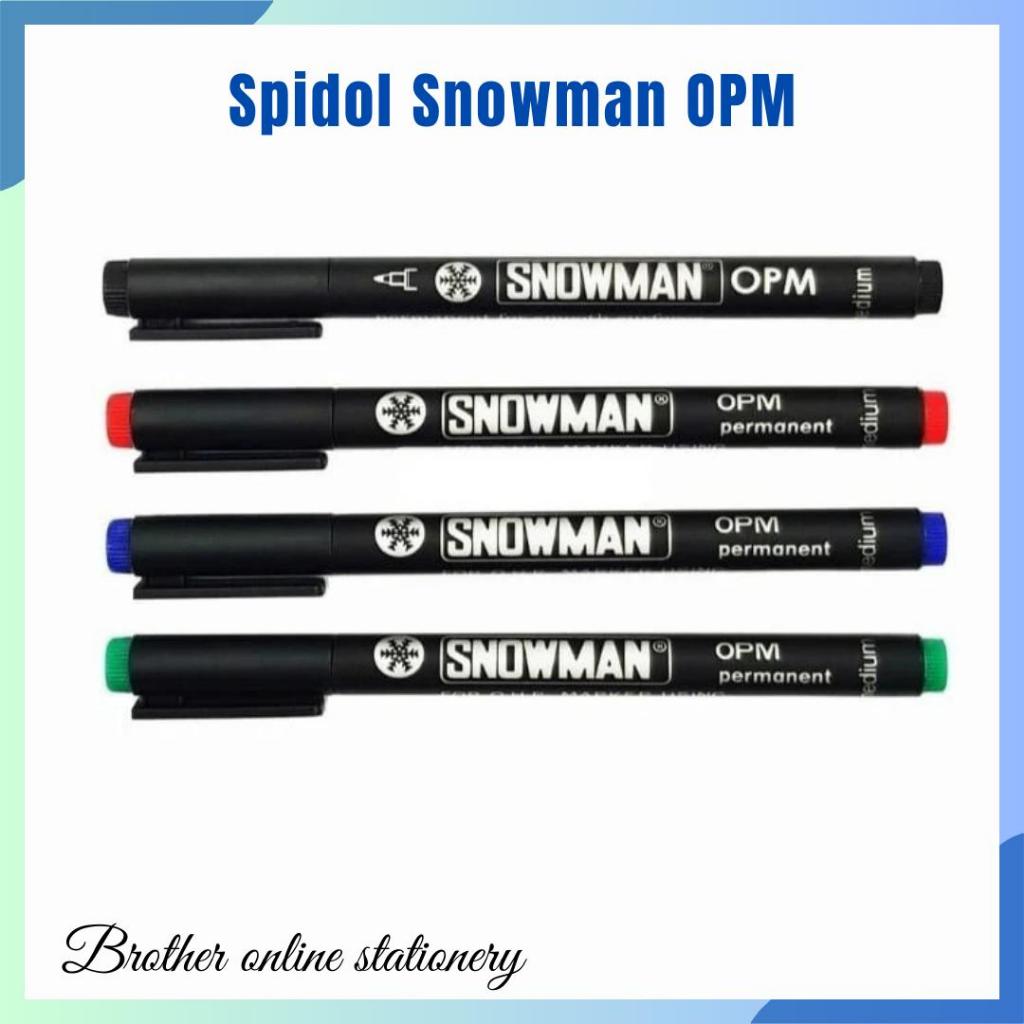 BOS Snowman Spidol OPM Permanent/Drawing Pen Kaca Plastik/Art Pen