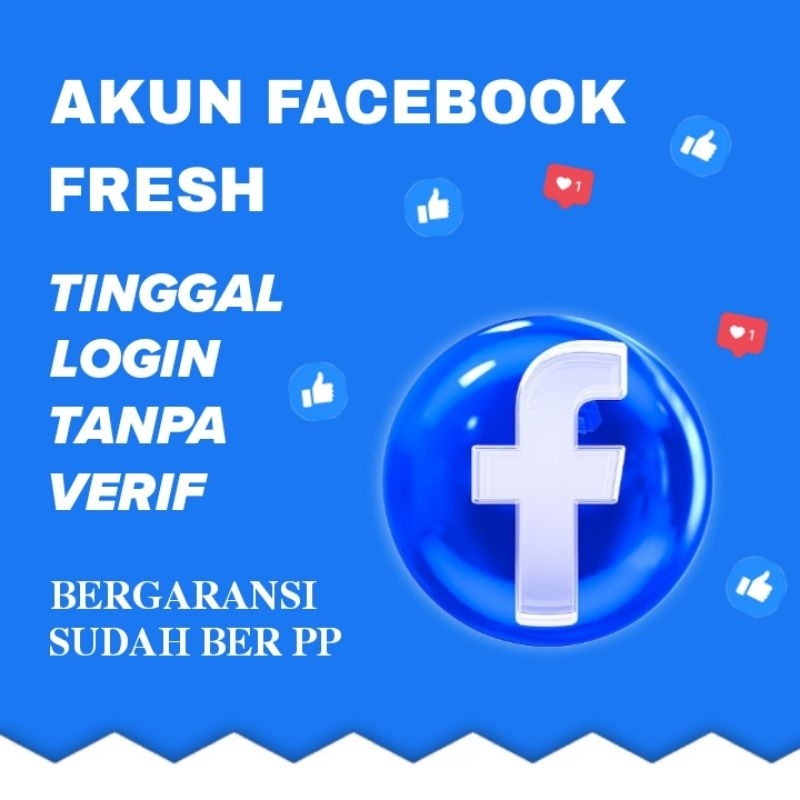 akun fb fresh bergaransi sudah ber profil