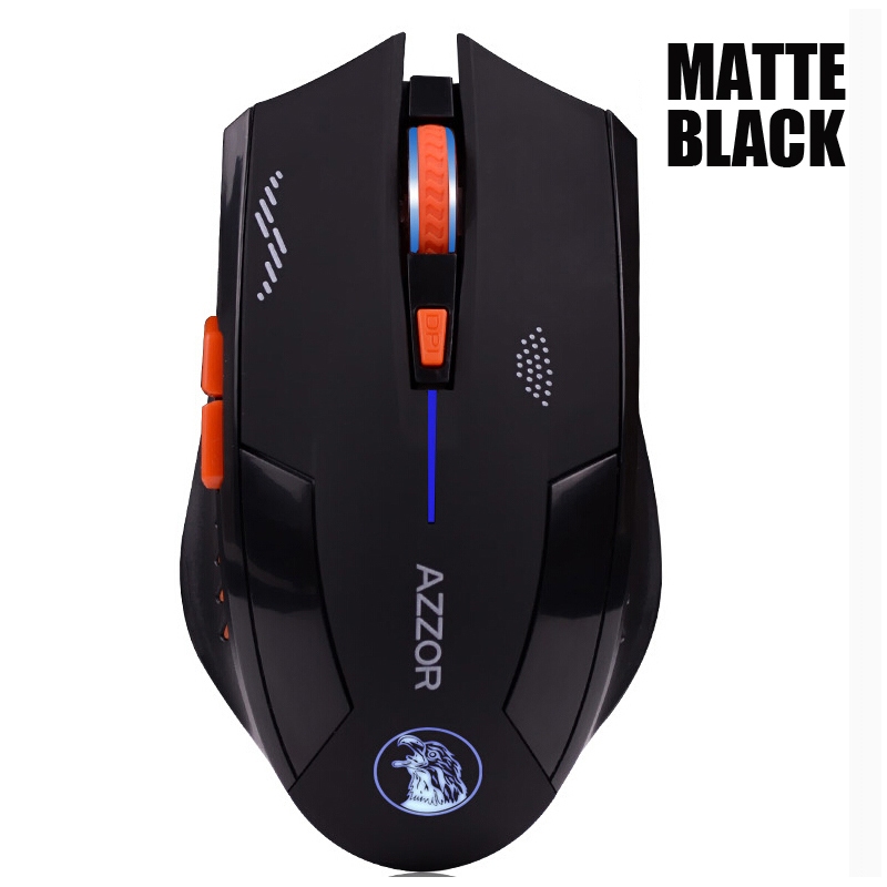 Mouse Gaming Wireless AZZOR Mouse Gaming Tanpa Kabel Rechargeable 2400 DPI
