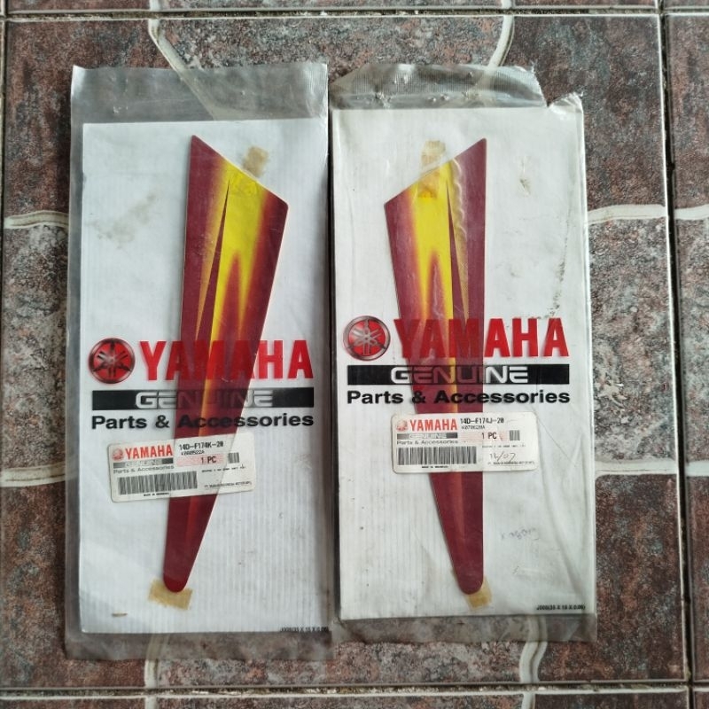 Stiker Striping Body Belakang Mio Soul Merah 2008 Original