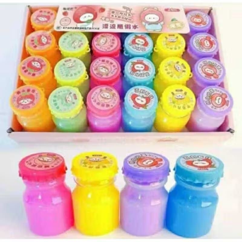 MAINAN SLIME ANAK SUSU / SLIME BOTOL SUSU / SLIME SUSU WATER SLIME TIDAK LENGKET MURAH