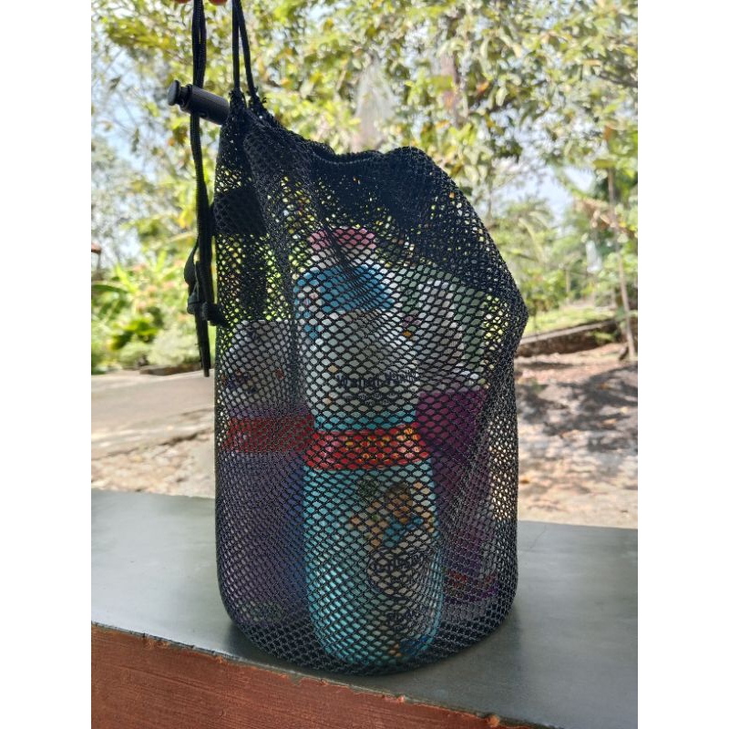 Pouch Travel Bag Jaring Tas Alat Mandi Jaring