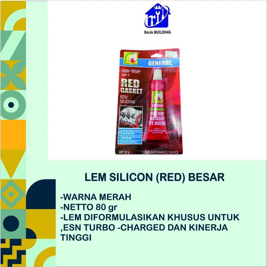 Lem Silicone (Red) Besar / Lem Auto Silicone / Lem Gasket