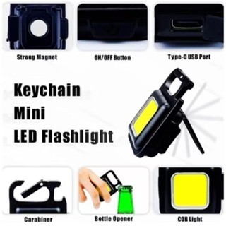 Gantungan center kunci lampu mini USB camping LED