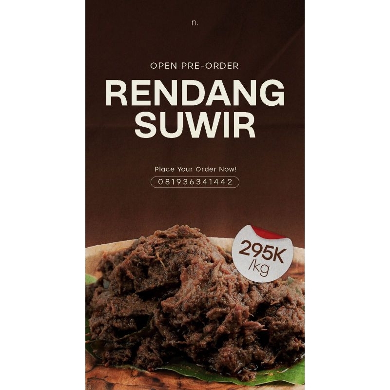 

rendang daging sapi suwir