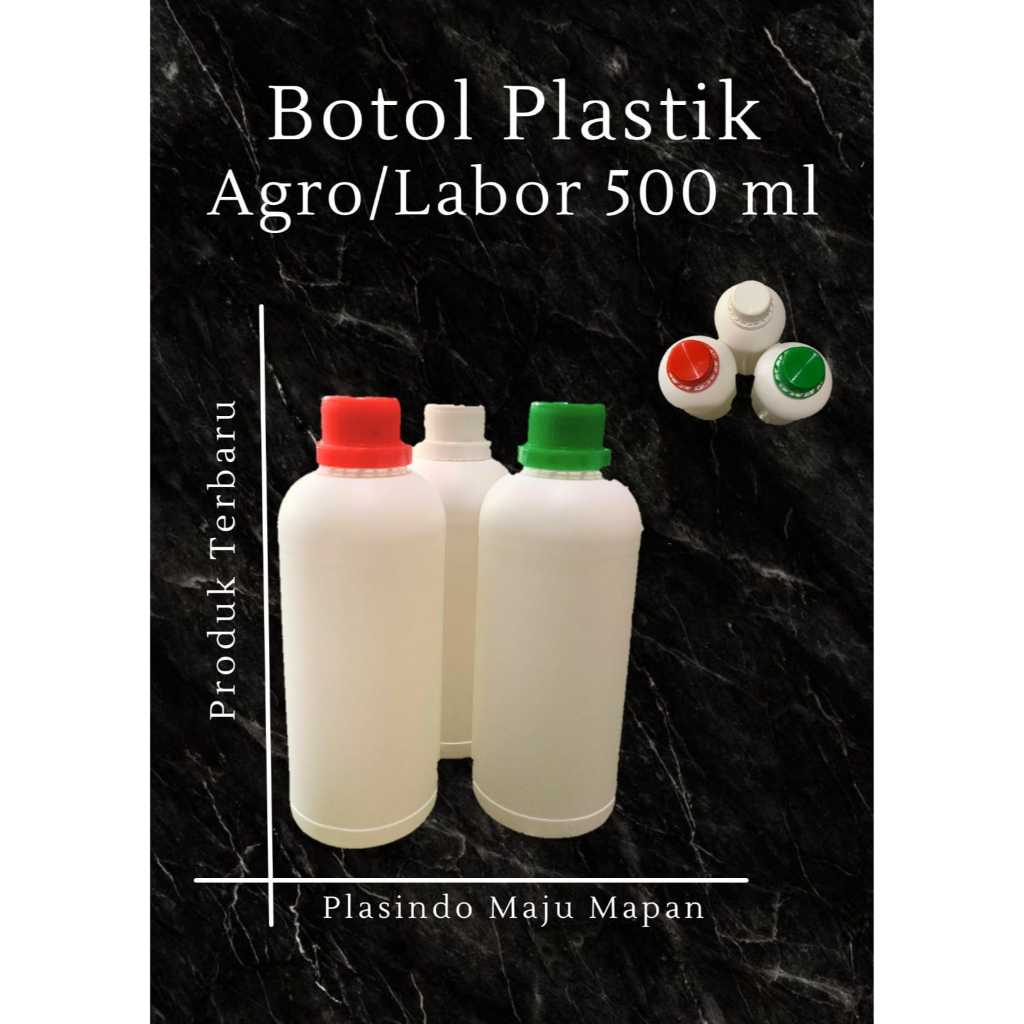Botol Labor Agro 500ml - Botol Labor - Botol Agro HDPE - Botol Plastik 500ml - Botol Chemical Kimia