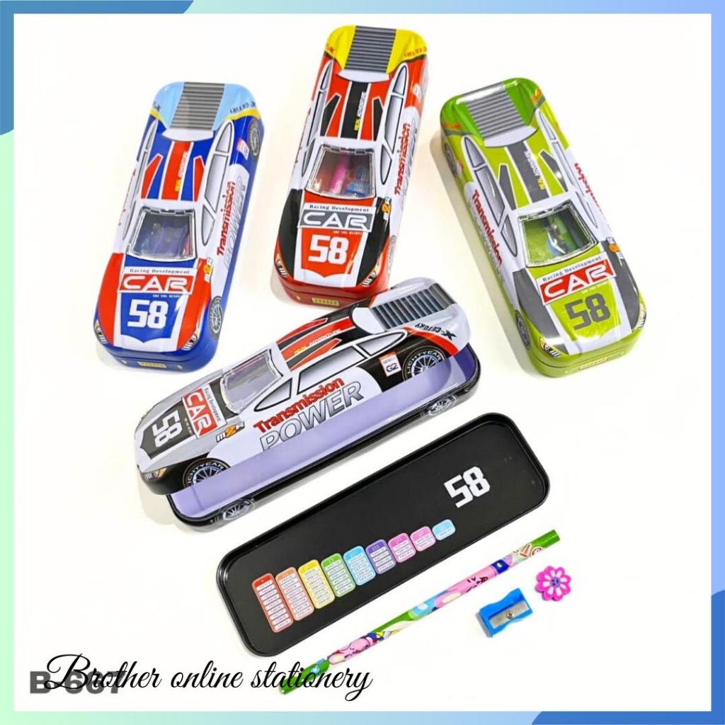 

BOS Kotak Pensil Kaleng Bentuk Mobil/Pencil Case/Pensil Box/Kotak Pensil Anak