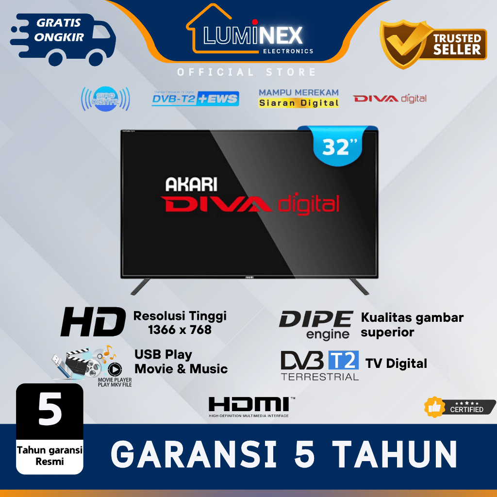 LED Digital Akari TV 32 inch LE-32D53