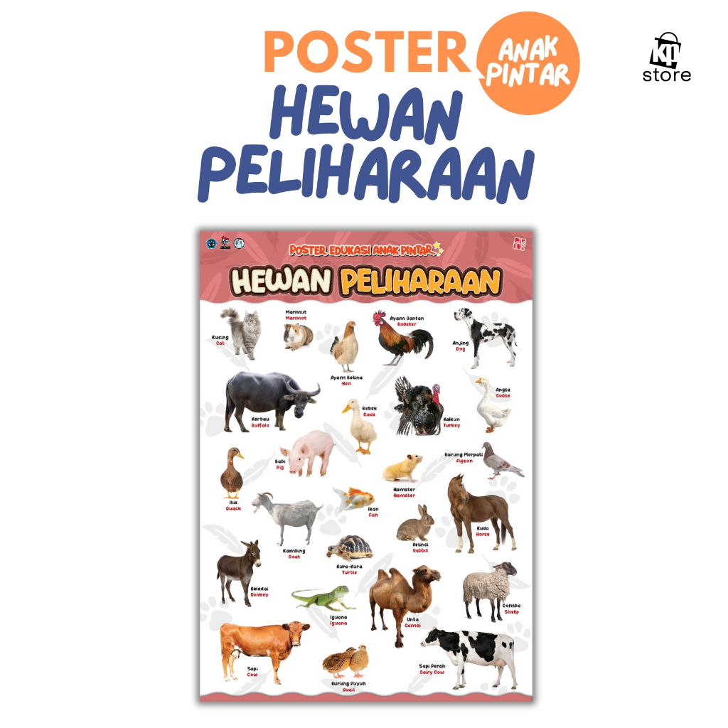 

Kawan Pustaka - Poster Edukasi Anak Pintar - Hewan Peliharaan - Ukuran A3