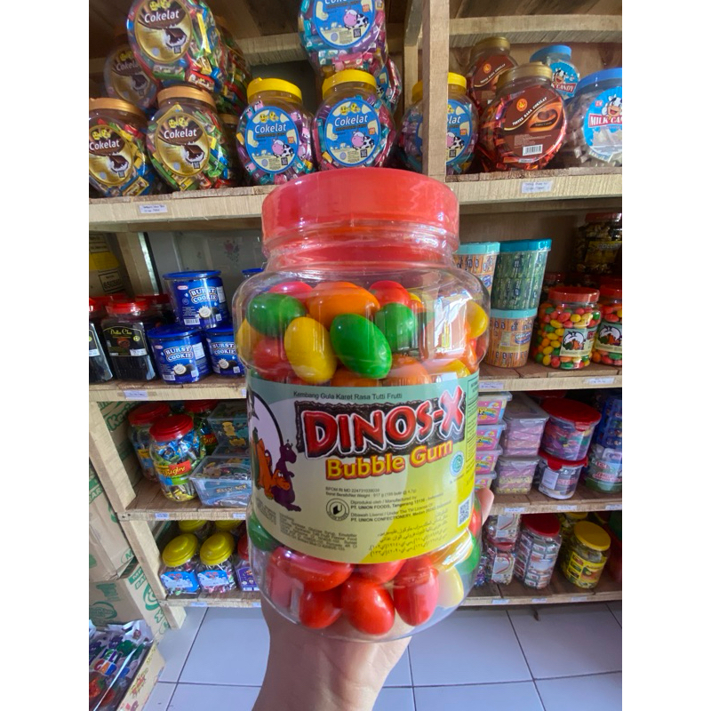 

BUBBLE GUM DINOS-X RASA BUAH TOP ISI 195 butir