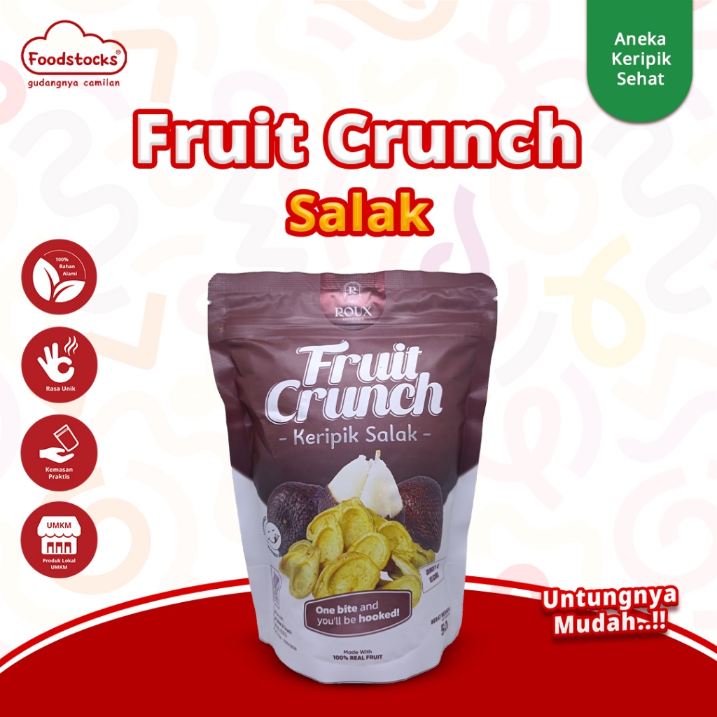 

Roux Fruit Crunch Keripik Salak 50g Premium Renyah Buah Sehat Healthy Snack