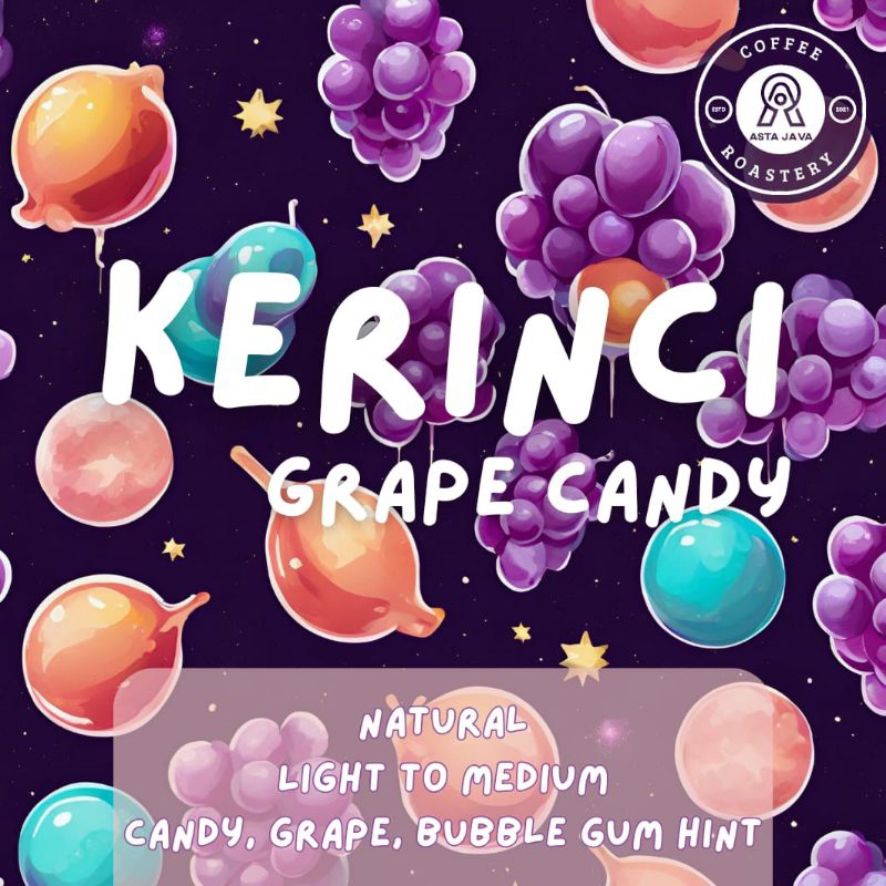 

Kopi Arabika Single Origin Kerinci Candy Grape natural