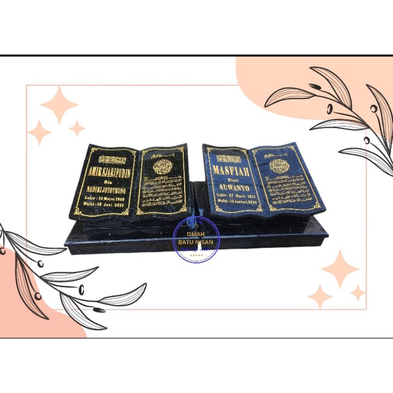 Batu Nisan model Buku Kitab