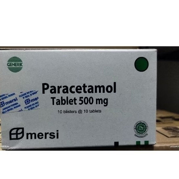 PARACETAMOL tablet 500 mg Mersi Box 100 tablet