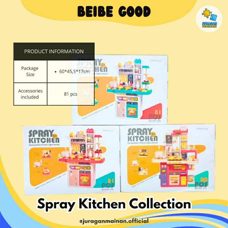 Dapur Set BEIBE GOOD Sprei Kithen Mainan DIY Anak-Anak Kitchen Set Masak Masak Dapur Set jumbo & Len