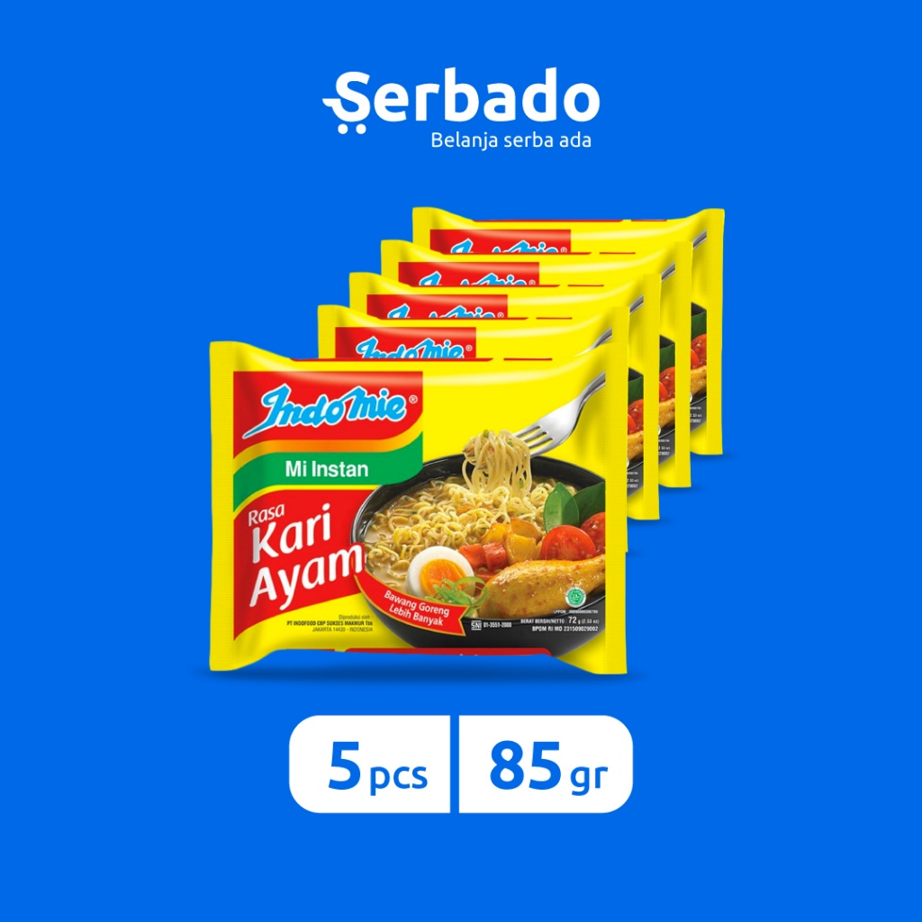 

Indomie Kuah Kari Ayam 72gr (Isi 5 pcs)