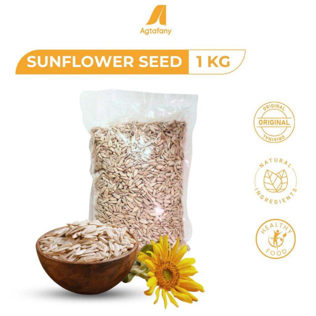 

Sunflower Seed 1 kg Kuaci Biji Bunga Matahari Raw Organik Kupas Tanpa Kulit Topping Campuran