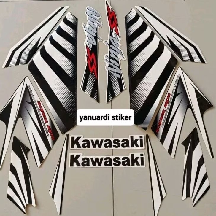 STRIPING STIKER LIST NINJA SS TAHUN 2014 2015 ZEBRA PUTIH NINJA SS ZEBRA PUTIH