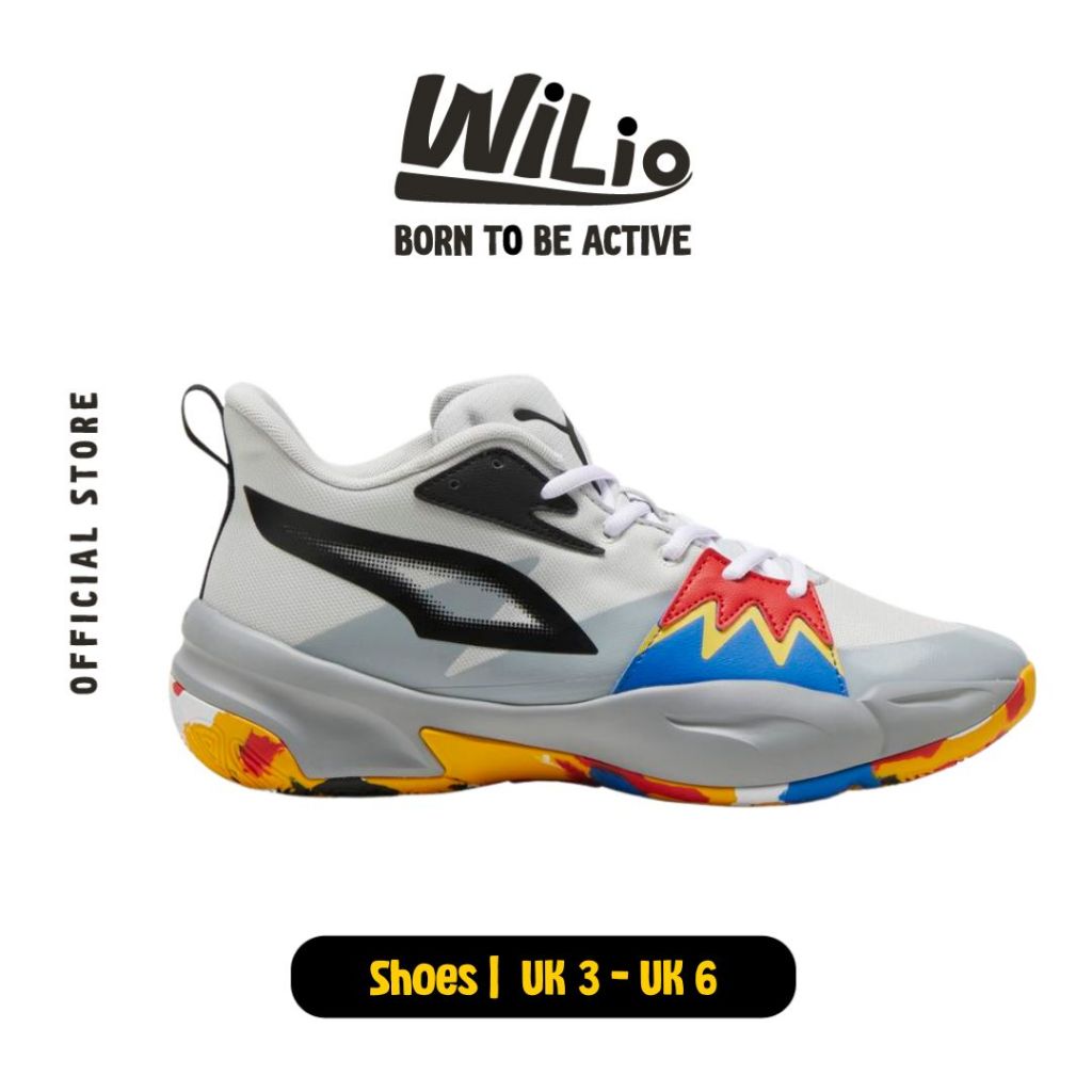 PUMA Genetics Glacial 30969102 - Sepatu Anak (Abu-abu)