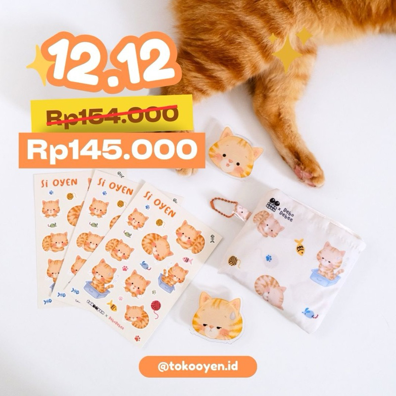 Bunding Package Kucing Oyen Orcil (Oren Kecil)