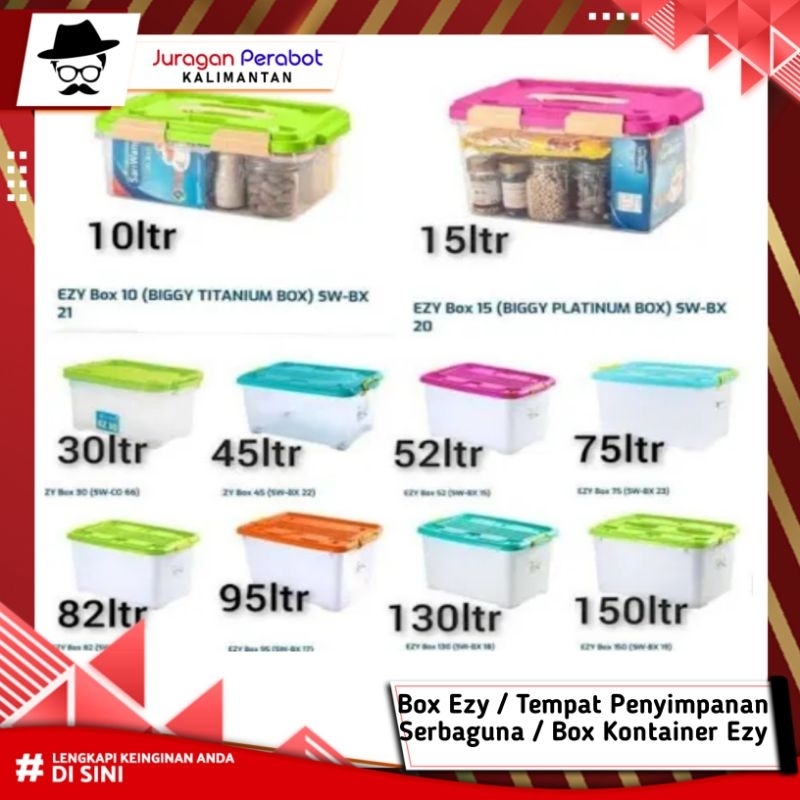 Storage Box Ezy 150 Liter / Box Ezy 150L / Box Ezy 128L / Tempat Penyimpanan / Box Plastik