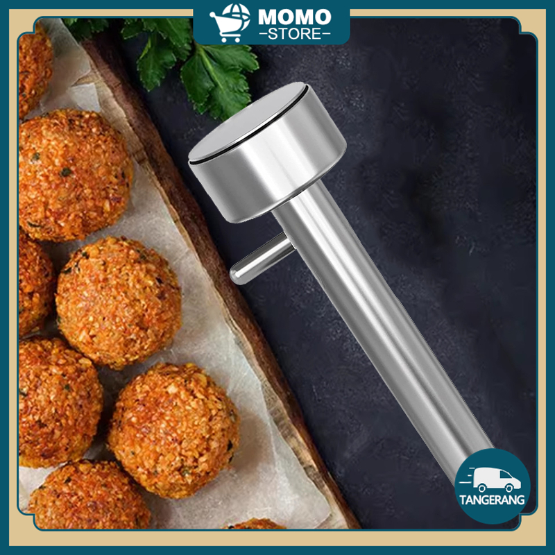 Cetakan Bakso Bulat Kecil Stainless Steel Alat Cetak Bakso Manual Multifungsi Alat Pencetak Bakso Bu