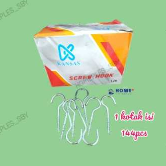 Skrup Kail Pancing / Mata Buka Skrup Gantung Kansas 12" (Harga Per Kotak)