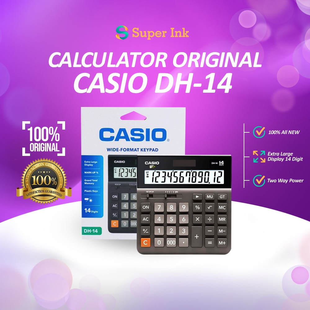 

Kalkulator Casio DH-14 (14 Digit) | kalkulator Casio