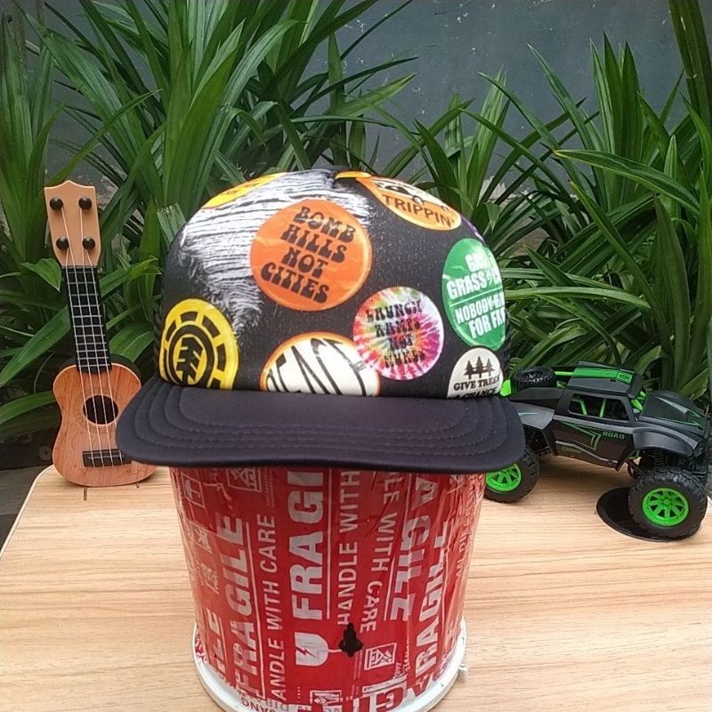 Topi Skateboards ELEMENT AOP Trucker By Element Crowns Original