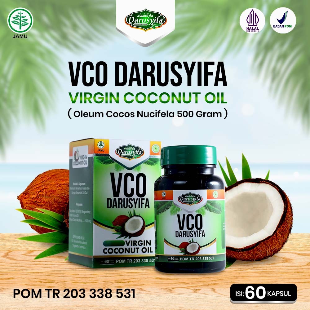 

Kapsul Minyak VCO Virgin Coconut Oil Darusyifa 60 Kapsul BPOM