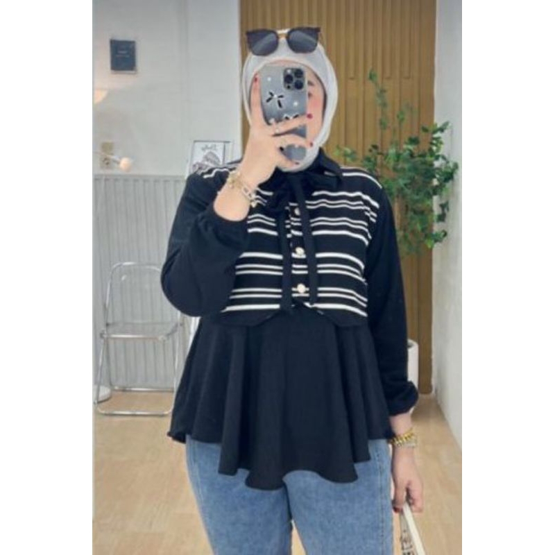 Ready Atasan Top blouse Lili knit Santel knit premium atasan kekinian atasan blouse cantik