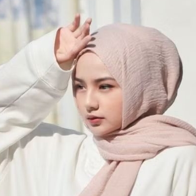 Hijab Pashmina Crenkle Airflow Bahan Kusut Lebar dan panjang