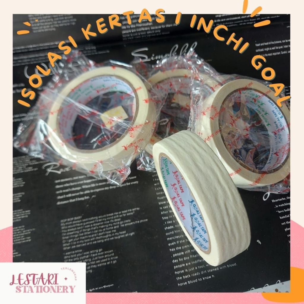 

Isolasi Kertas Goal 1 Inchi | Lakban Kertas 1 Inchi | Lestari Stationery