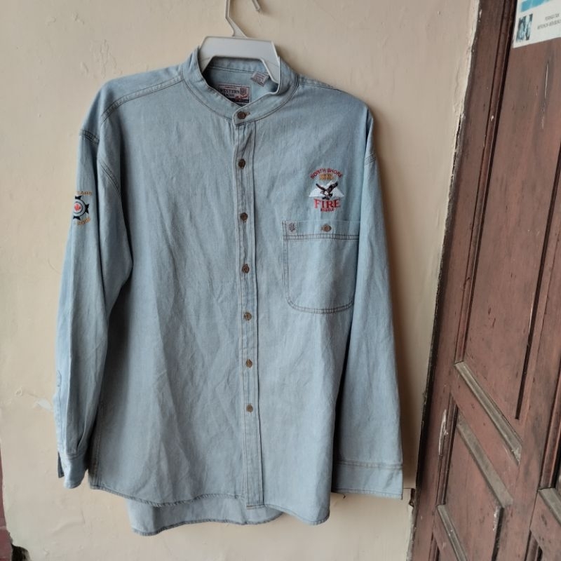 Kemeja Denim Western Classic Original