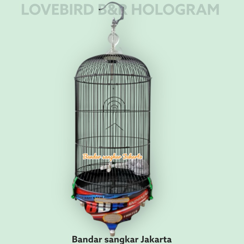 SANGKAR KANDANG LOVEBIRD BnR PVC DECAL B&R HOLOGRAM