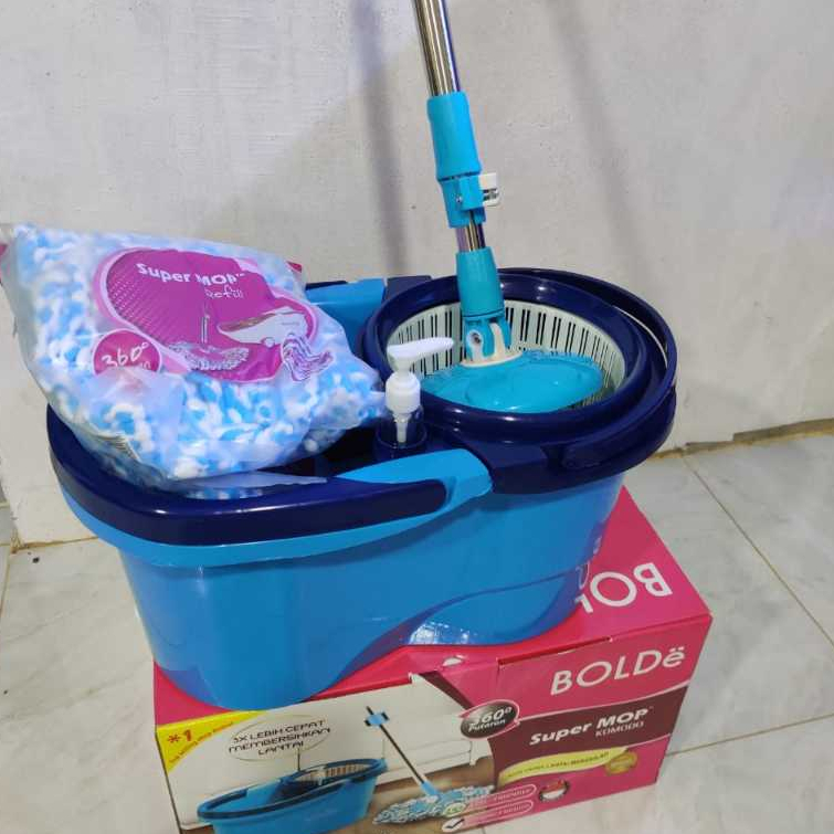 BOLDe Alat Pel Lantai Putar Praktis Spin Mop Komodo Desain Baru 6 Liter