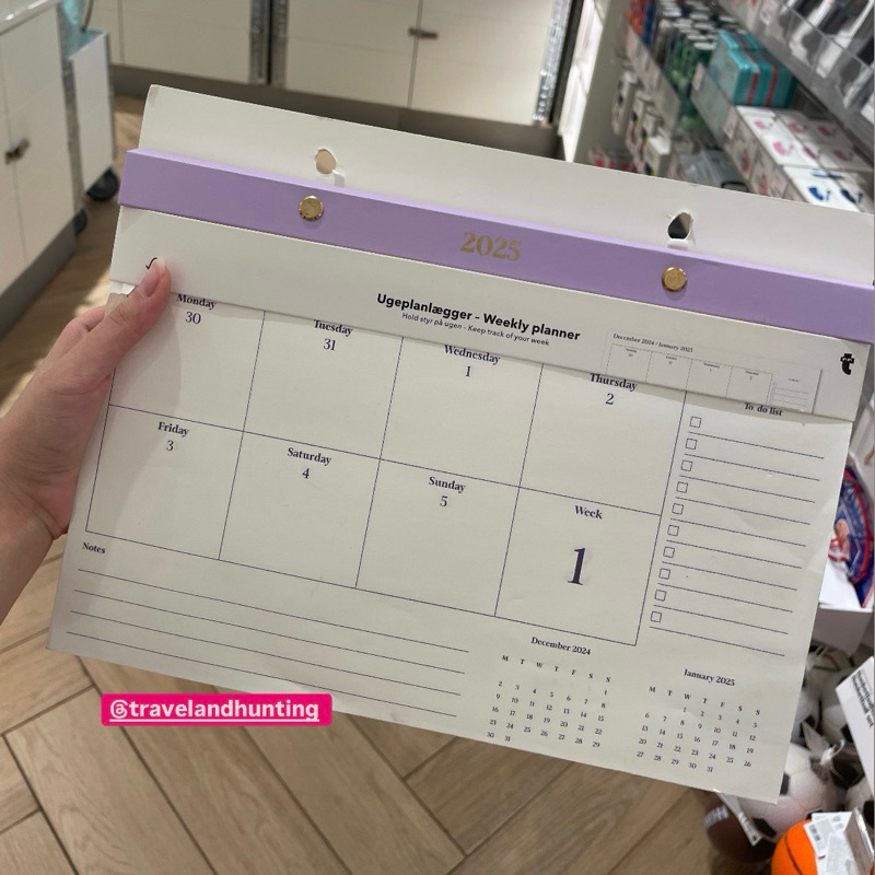 

Weekly Planner CALENDAR 2025 x FLYING TIGER (Jastip)