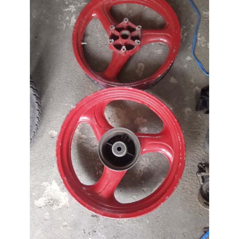 velg racing tapak lebar ring 17 palang 3 honda tiger old tiger 2000 merk sprint sepasang copotan