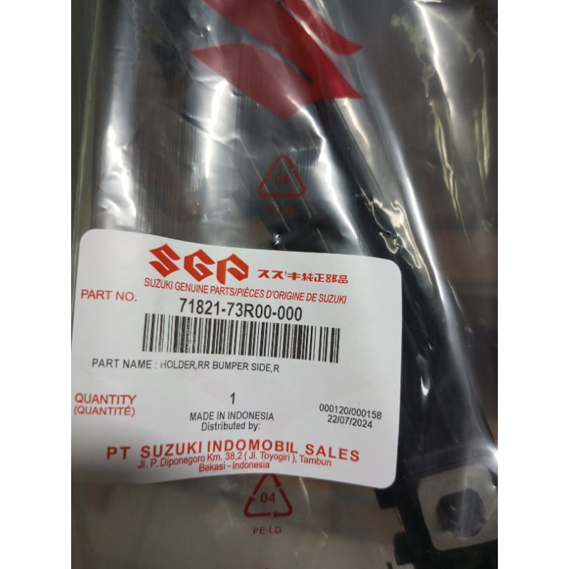 holder bemper belakang Suzuki New Ertiga type 3 2018