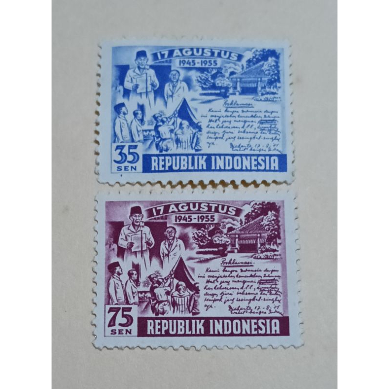 

Prangko Lawas Indonesia Seri 10 Tahun Merdeka THN 1955