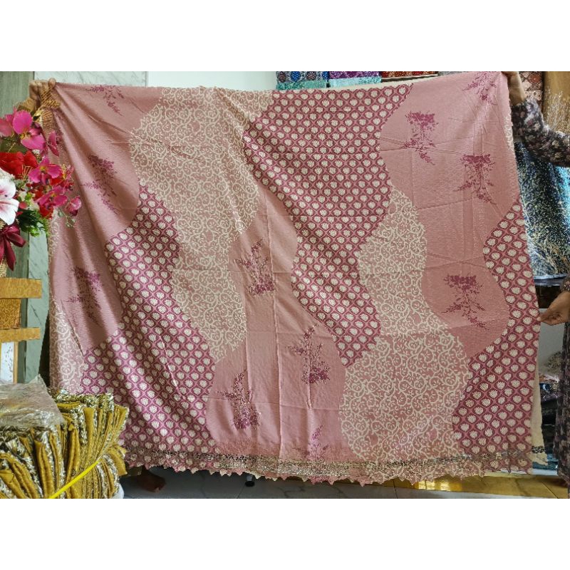 KAIN PASANG SUTRA DOBBY UNTUK SET KURUNG WANITA IMPORT MALAYSIA/DIAMOND