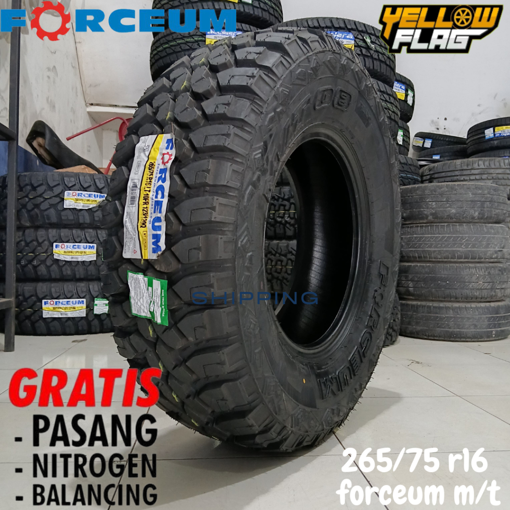 BAN MOBIL SEMI OFFROAD TUBLES RING 16 265/75 R16 FORCEUM M/T - BAN MOBIL TERBARU RING 16