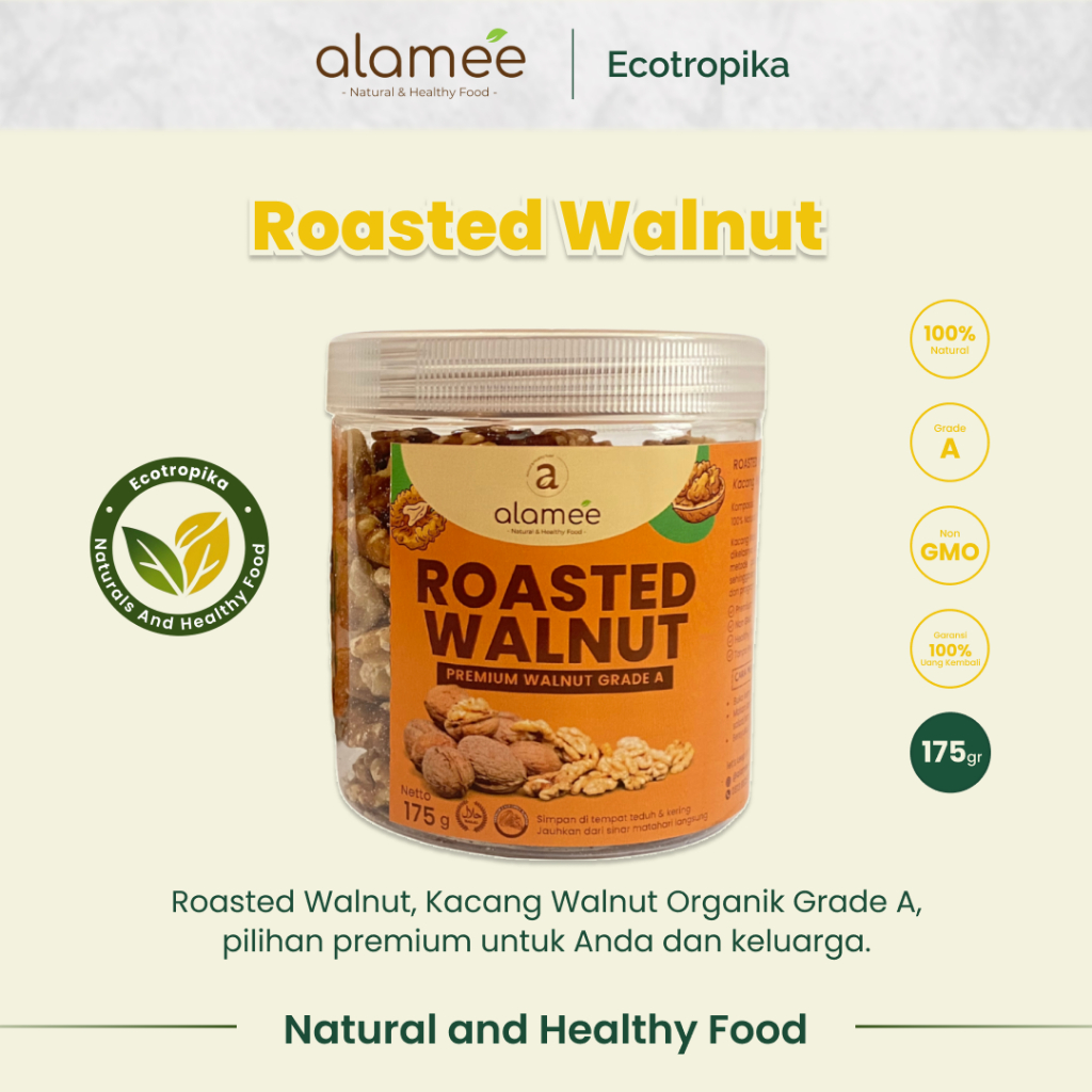 

Roasted Walnut Kacang Otak Panggang Premium Renyah Organik 175 gram Original