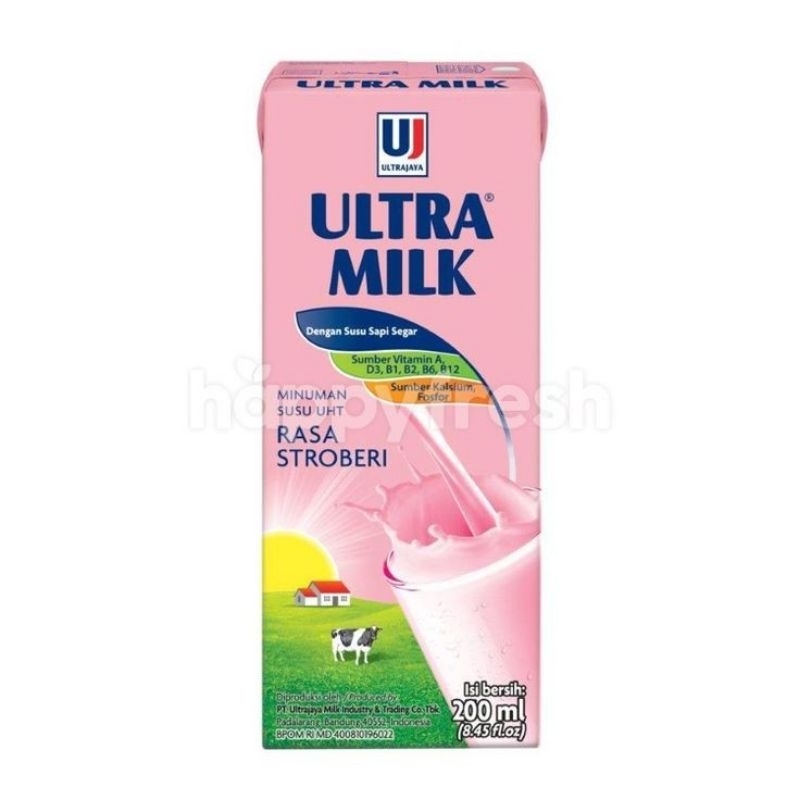 

Ultra milk rasa strobery 200 ML