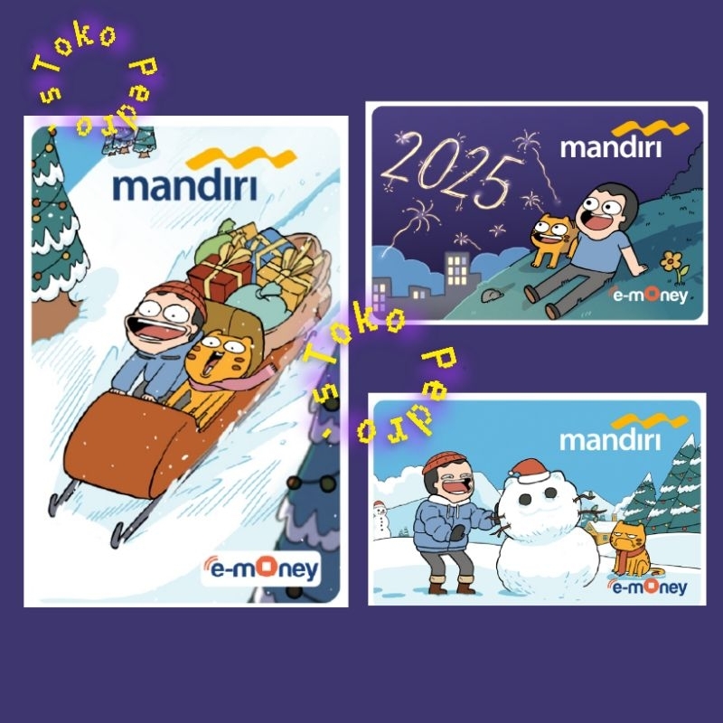 Mandiri eMoney NATARU / NATAL & TAON BARU 2023/24 ORI / Like eToll FLAZZ Brizzi Tapcash