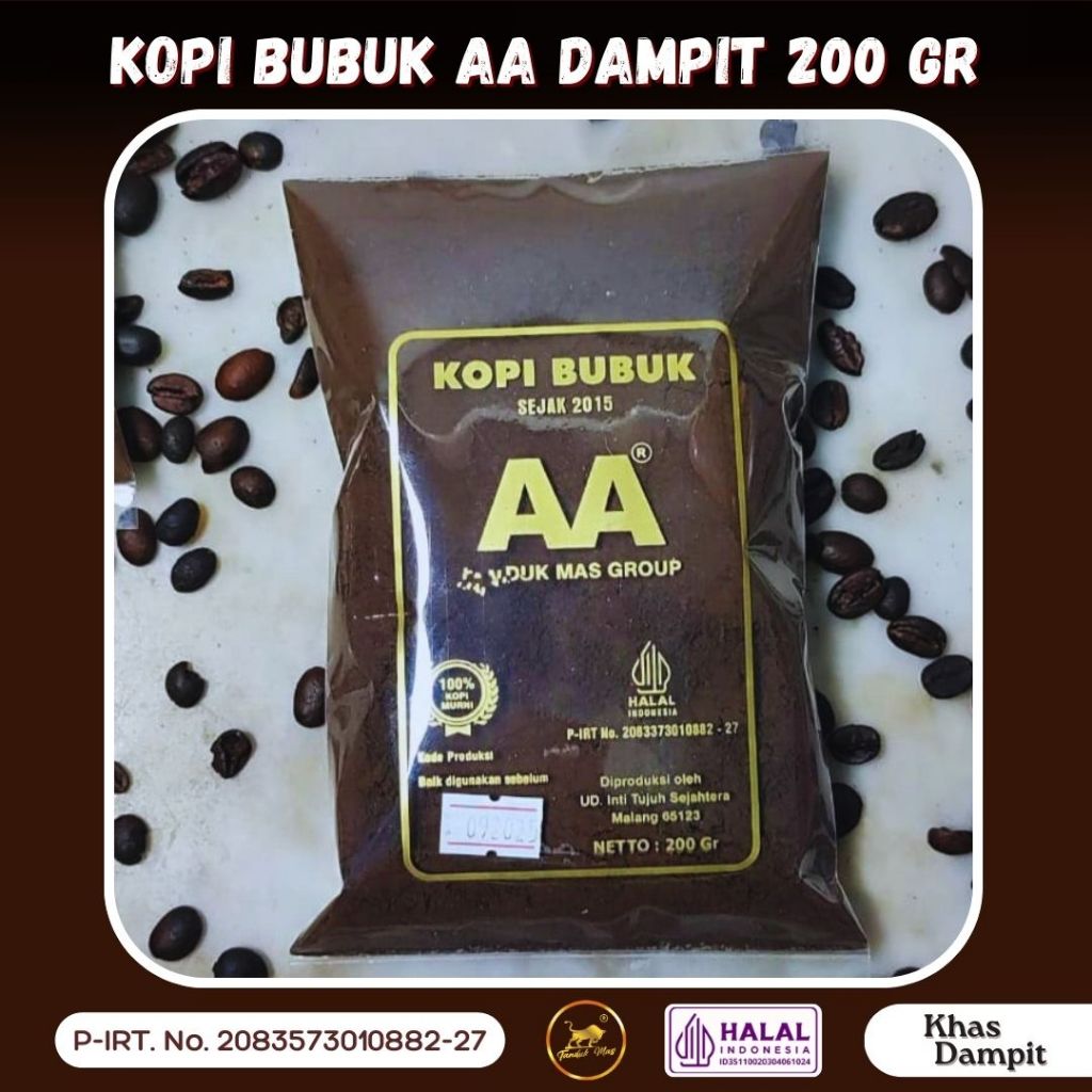 

Kopi Bubuk AA Khas Dampit 200gr