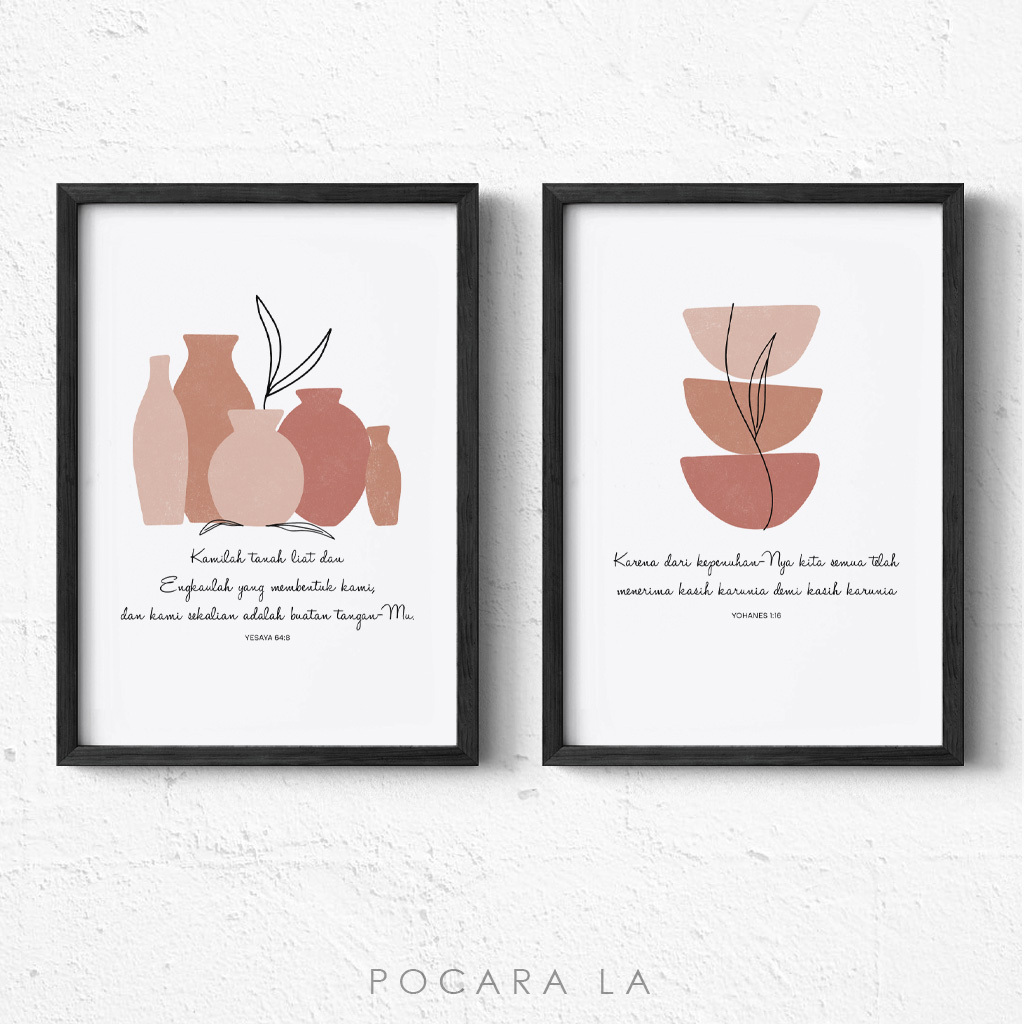 Hiasan Dinding Bingkai Poster Ayat Alkitab Dekorasi Kristen 125