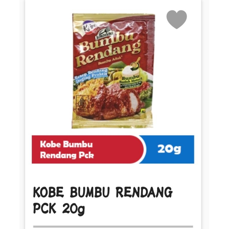 

Khozi store warungku kobe bumbu rendang 20gr langsung makan