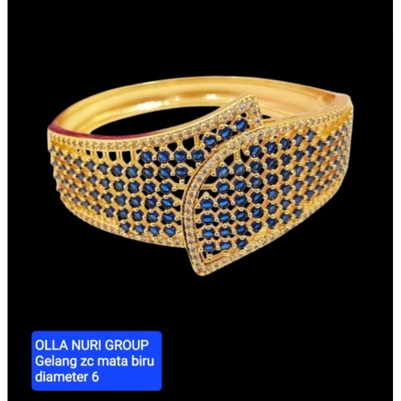 Gelang sultan mata biru emas muda 15% (7,3 GRAM)
