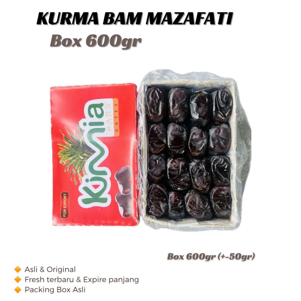 

KURMA BAM MAZAFATI 625gr anggur korma mozafati premium dates madu lembut iran